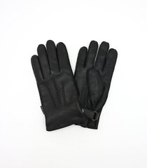 Мужские кожаные перчатки Hofler 662044 01, черные, 662044*01-9.5 цена и информация | Мужские шарфы, шапки, перчатки | 220.lv