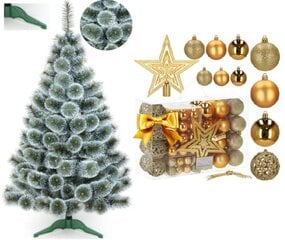 Mākslīgais koks Saska un Ziemassvētku rotājumi Springos, 180 cm cena un informācija | Mākslīgās egles, vainagi, statīvi | 220.lv