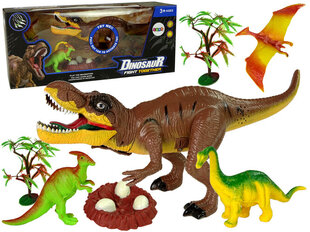 Dinozauru komplekts ar skaņas un gaismas efektiem Lean Toys cena un informācija | Rotaļlietas zēniem | 220.lv