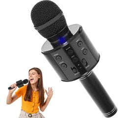 Karaoke mikrofons ar skaļruni bērniem, melns цена и информация | Развивающие игрушки | 220.lv