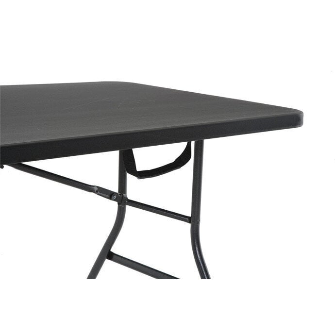 Saliekams galds 120 cm, melns цена и информация | Dārza galdi | 220.lv