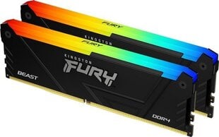 Kingston Fury Beast RGB (KF436C17BB2AK2/16) цена и информация | Оперативная память (RAM) | 220.lv