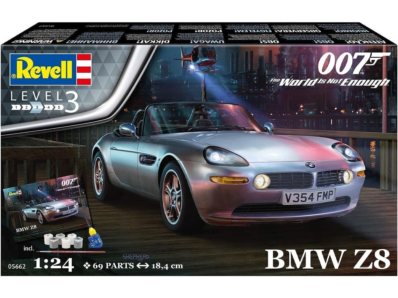 Mašina Revell - James Bond BMW Z8 dāvanu komplekts, 1/24, 05662 cena un informācija | Konstruktori | 220.lv