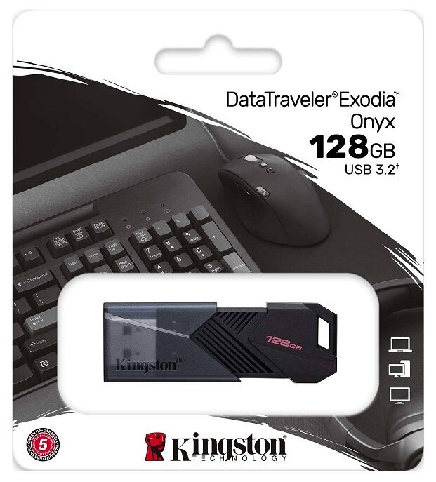 Kingston DataTraveler Exodia Onyx 3.2 Gen 1 цена и информация | USB Atmiņas kartes | 220.lv