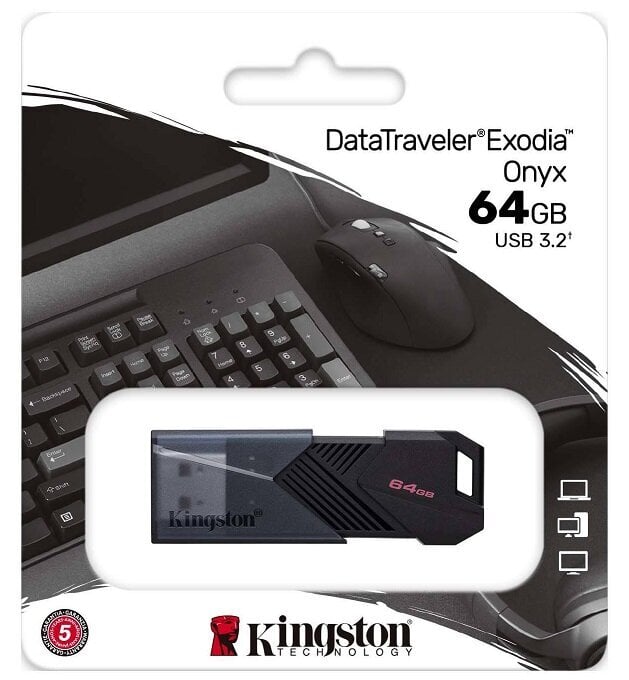 Kingston DataTraveler Exodia Onyx 3.2 Gen 1 цена и информация | USB Atmiņas kartes | 220.lv