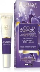 Pretgrumbu krēms-serums ādai ap acīm Eveline Gold & Retinol, 20ml cena un informācija | Acu krēmi, serumi | 220.lv