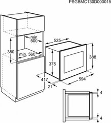 микроволновую печь Aeg MBE2657SEB Чёрный 900 W 26 L цена и информация | Микроволновые печи | 220.lv