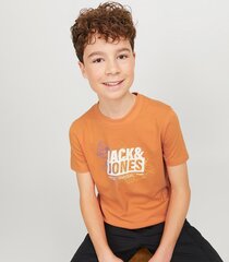 T-krekls zēniem Jack & Jones, oranžs cena un informācija | Zēnu krekli | 220.lv