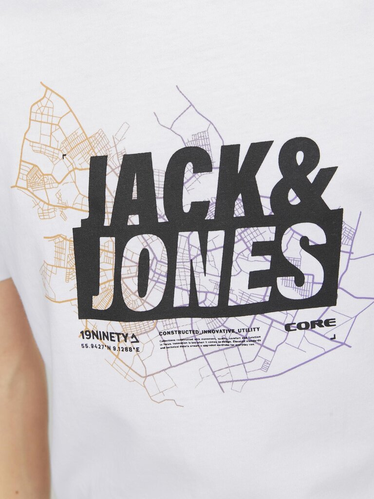 T-krekls zēniem Jack & Jones, balts цена и информация | Zēnu krekli | 220.lv