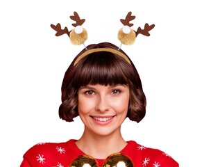Ziemassvētku matu stīpiņa ar ragiem cena un informācija | Karnevāla kostīmi, maskas un parūkas | 220.lv