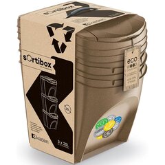 Контейнеры для мусора ECO WOOD 25 л, 3 шт. цена и информация | Мусорные баки | 220.lv
