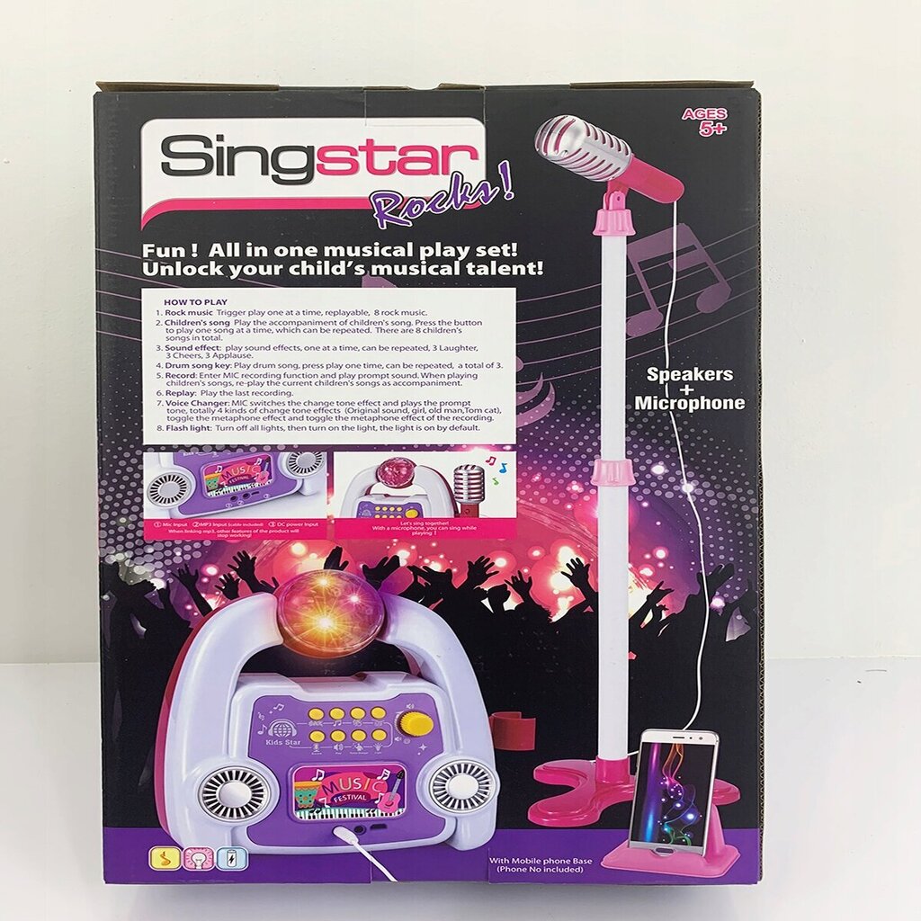 Karaoke komplekts bērniem cena un informācija | Attīstošās rotaļlietas | 220.lv