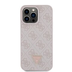Guess GUHCP15XP4TDPP iPhone 15 Pro Max 6.7" różowy|pink hardcase Leather 4G Diamond Triangle цена и информация | Чехлы для телефонов | 220.lv