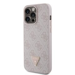 Guess GUHCP15XP4TDPP iPhone 15 Pro Max 6.7" różowy|pink hardcase Leather 4G Diamond Triangle цена и информация | Чехлы для телефонов | 220.lv