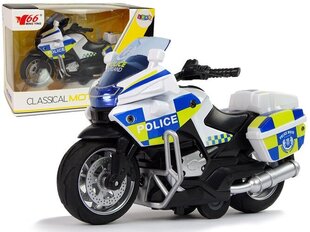 Policijos motociklas su garso ir šviesos efektais, 1:14 цена и информация | Конструктор автомобилей игрушки для мальчиков | 220.lv