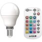 LED lampa AVIDE Smart RGB+W 4.9W G45 E14 470lm ar tālvadības pulti cena un informācija | Spuldzes | 220.lv