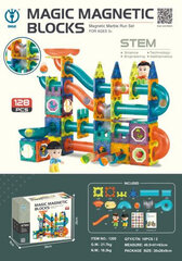 Детские волшебные магнитные блоки Lean Toys, 128 шт. цена и информация | Конструкторы и кубики | 220.lv