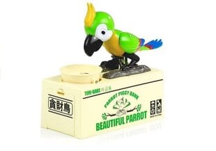 Interaktīva krājkasīte Papagailis Lean Toys, zaļa cena un informācija | Rotaļlietas zēniem | 220.lv