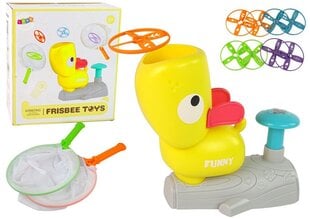 Rotaļlieta Noķer disku Frisbee Lean Toys, dzeltena cena un informācija | Attīstošās rotaļlietas | 220.lv