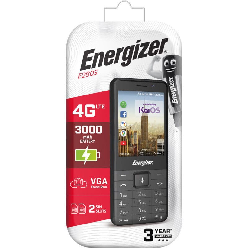 Energizer E280S Black cena un informācija | Mobilie telefoni | 220.lv