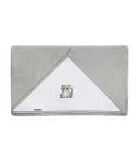 Frotē dvielis Sensillo Raccoon Grey, 100x100 cm cena un informācija | Mazuļa mazgāšana | 220.lv