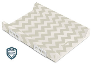 Pārtinamā virsma Sensillo Safety Zigzag Beige, 70 cm cena un informācija | Pārtinamās virsmas un autiņi | 220.lv