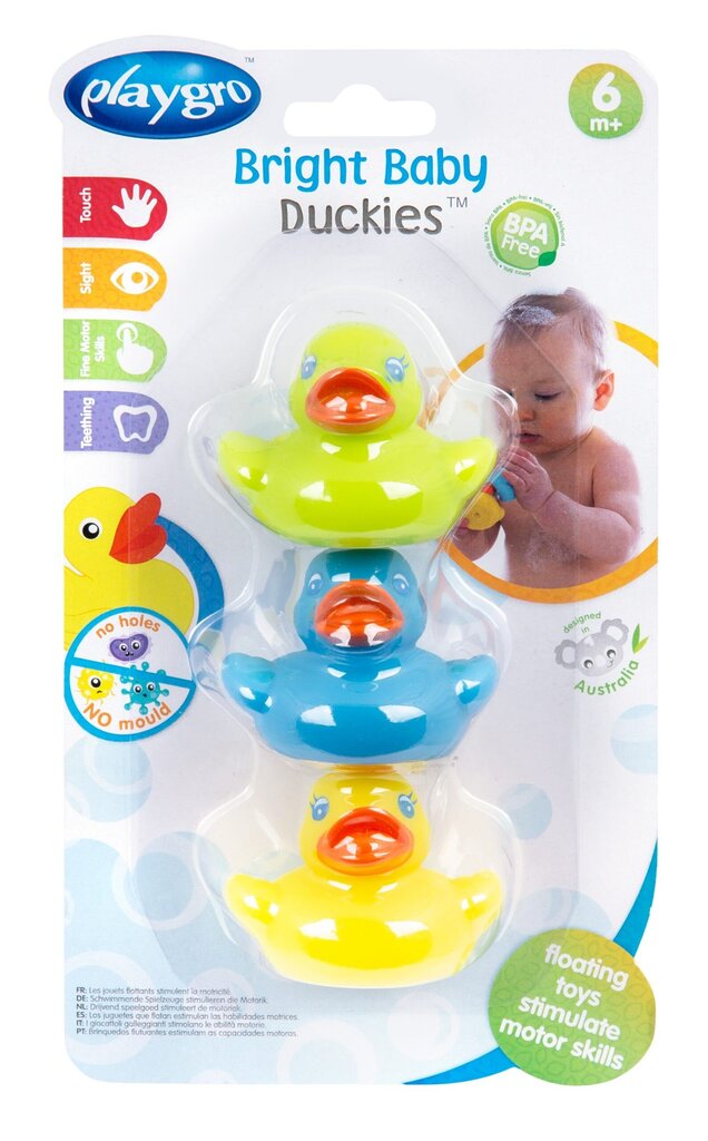 Vannas rotaļlietas Playgro Bright Baby Duckies cena un informācija | Rotaļlietas zīdaiņiem | 220.lv