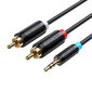 Vention 3.5 mm/2xRCA, 10 m cena un informācija | Kabeļi un vadi | 220.lv