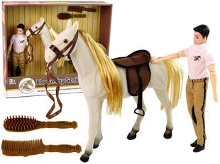 Lelle Žokejs ar zirgu un aksesuāriem cena un informācija | Rotaļlietas meitenēm | 220.lv