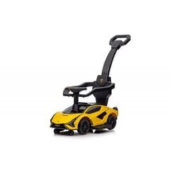 Stumjama mašīna-stumjama rotaļlieta Lamborghini QLS-996T, dzeltena cena un informācija | Rotaļlietas zīdaiņiem | 220.lv
