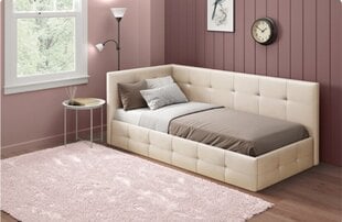 Vienguļamā gulta LADY + Sapnas 2 XL, 90x200cm, smilšu krāsa cena un informācija | Gultas | 220.lv