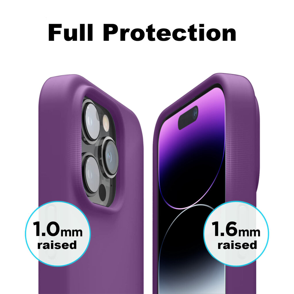 Soundberry Silicone Set iPhone 14 Pro Max Amethyst 5D cena un informācija | Telefonu vāciņi, maciņi | 220.lv