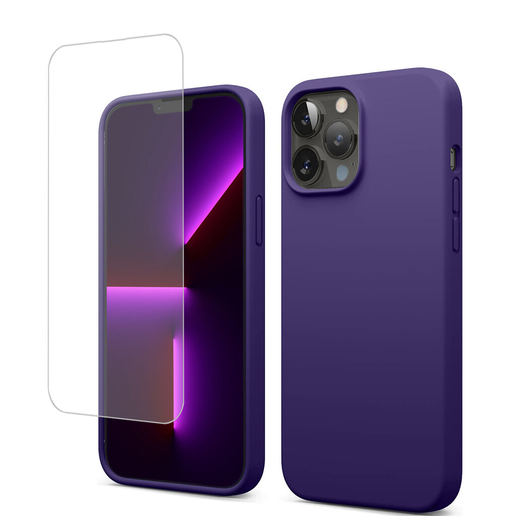 Soundberry Silicone Set iPhone 13 Pro Purple 2.5D цена и информация | Telefonu vāciņi, maciņi | 220.lv