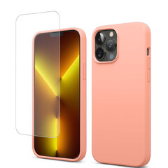 Soundberry Silicone Set iPhone 13 Pro Peach Pink 2.5D cena un informācija | Telefonu vāciņi, maciņi | 220.lv