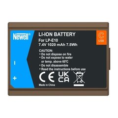 Аккумулятор Newell Canon LP-E10 USB-C цена и информация | Аккумуляторы для фотокамер | 220.lv