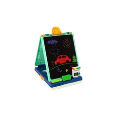 Divpusēja zīmēšanas tāfele 3in1 Lean Toys, zaļa cena un informācija | Attīstošās rotaļlietas | 220.lv