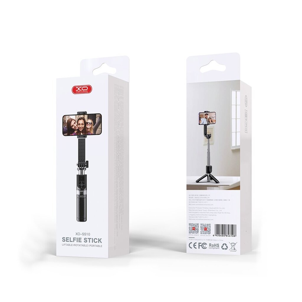 XO Selfie Stick Statīvs SS10 80cm, melns cena un informācija | Selfie Sticks | 220.lv