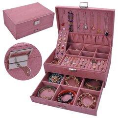 Dārglietu kastīte EG132 rozā krāsā cena un informācija | Interjera priekšmeti | 220.lv