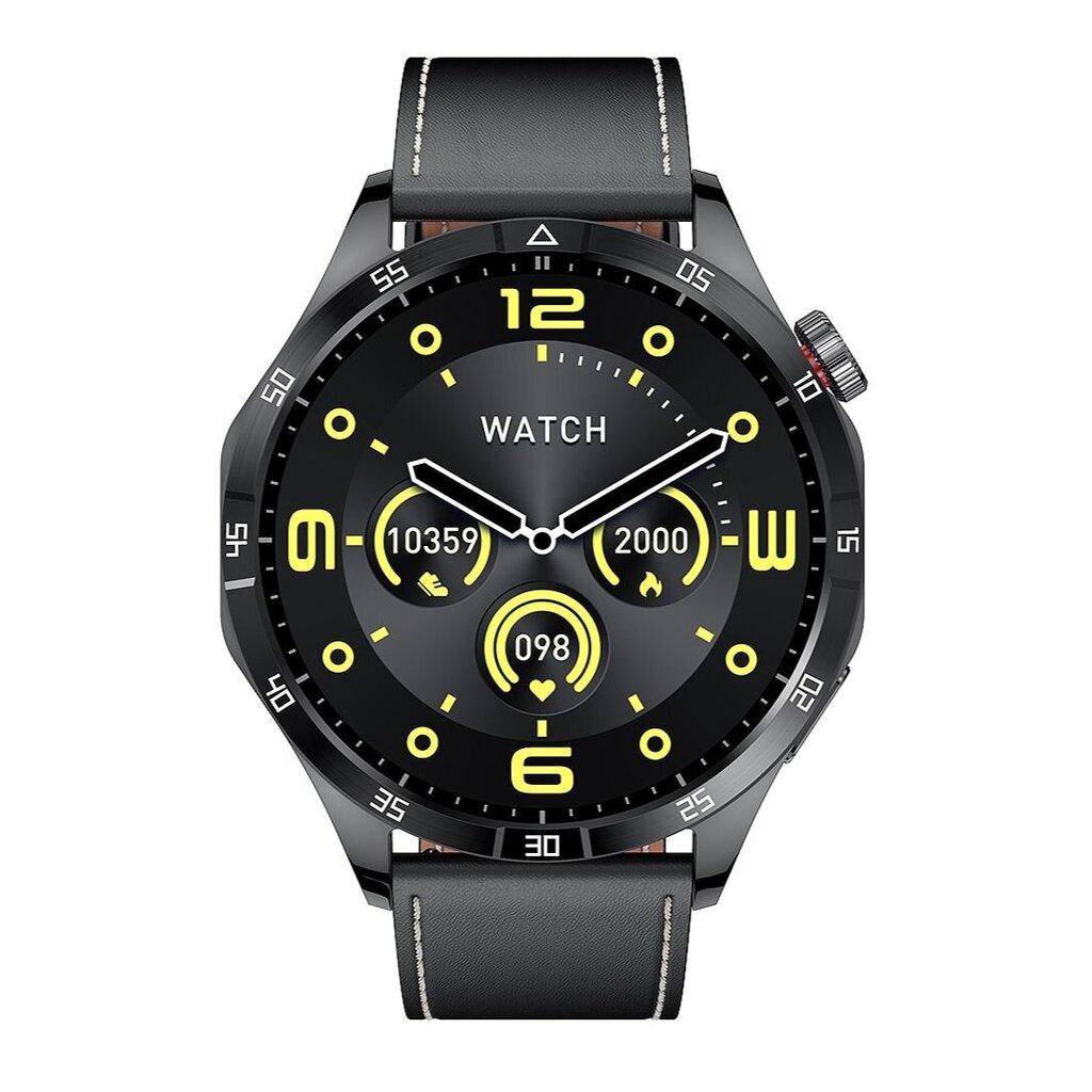 Microwear GT4 Pro Black Leather cena un informācija | Viedpulksteņi (smartwatch) | 220.lv