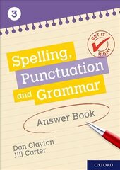 Get It Right: KS3; 11-14: Spelling, Punctuation and Grammar Answer Book 3 cena un informācija | Grāmatas pusaudžiem un jauniešiem | 220.lv