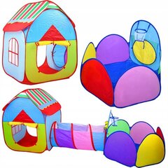 Rotaļu laukums ar telti un tuneli 3in1 cena un informācija | Bērnu rotaļu laukumi, mājiņas | 220.lv