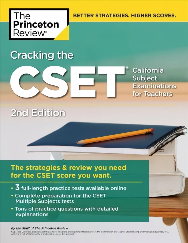 Cracking the CSET (California Subject Examinations for Teachers) 2nd Revised edition cena un informācija | Grāmatas pusaudžiem un jauniešiem | 220.lv