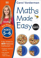 Maths Made Easy: Advanced, Ages 5-6 (Key Stage 1): Supports the National Curriculum, Maths Exercise Book cena un informācija | Grāmatas pusaudžiem un jauniešiem | 220.lv