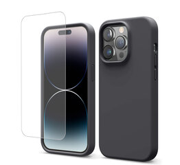 Soundberry Silicone Set iPhone 14 Pro Max Charcoal Grey 2.5D цена и информация | Чехлы для телефонов | 220.lv