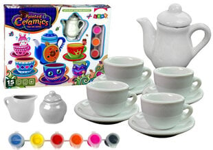 Rotaļu porcelāna tējas servīze dekorēšanai Lean Toys cena un informācija | Rotaļlietas meitenēm | 220.lv