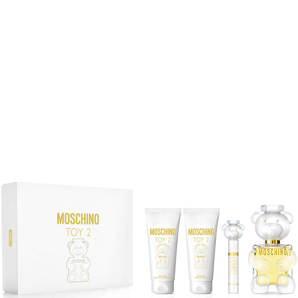 Komplekts Moschino sievietēm: aromātisks ūdens EDP, 100 ml + ķermeņa losjons, 100 ml + dušas želeja, 100 ml + aromātisks ūdens, 10 ml cena un informācija | Sieviešu smaržas | 220.lv