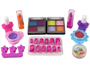 Bērnu skaistumkopšanas komplekts koferī Lean Toys, rozā cena un informācija | Rotaļlietas meitenēm | 220.lv