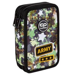 Форменный пенал с двумя отделами, с принадлежностями CoolPack Jumper 2 Army Stars цена и информация | Пеналы | 220.lv