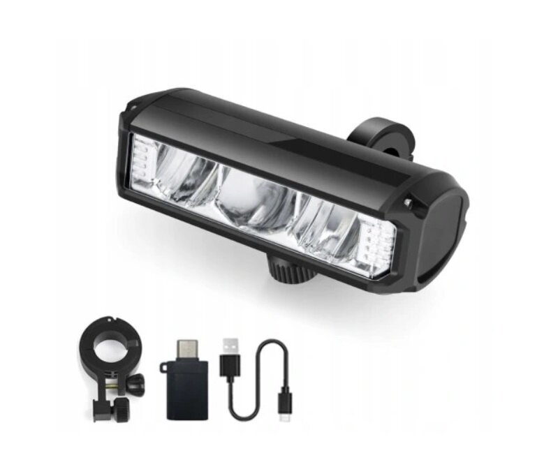 LED priekšējais velosipēda apgaismojums 2 K, melns cena un informācija | Velo lukturi un atstarotāji | 220.lv