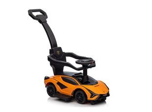 Stumjama mašīna-stumjama rotaļlieta Lamborghini QLS-996T, oranža cena un informācija | Rotaļlietas zīdaiņiem | 220.lv